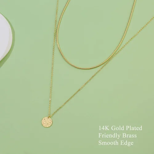 Miniatura 39 de Collares en capas para mujer, chapados en plata, delicada cuerda torcida de serpiente, delicado collar en capas, gargantilla de diferentes