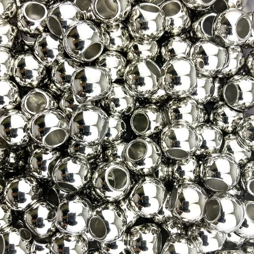 Miniatura 31 de 300 cuentas acrílicas grandes de agujero para manualidades y cabello de 0.394 in x 0.472 in, cuentas acrílicas con agujero grande de 0.224 in
