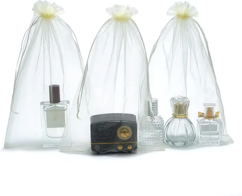25 bolsas de organza con cordón de 8 x 12 pulgadas, regalo de fiesta de boda, juguetes, bolsas de maquillaje, bolsa de regalo