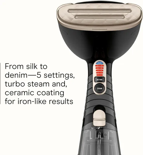Miniatura 5 de Conair Vaporizador de mano para ropa, Turbo ExtremeSteam 1875W, diseño portátil de mano, vapor penetrante fuerte, exclusivo de Amazon en negro
