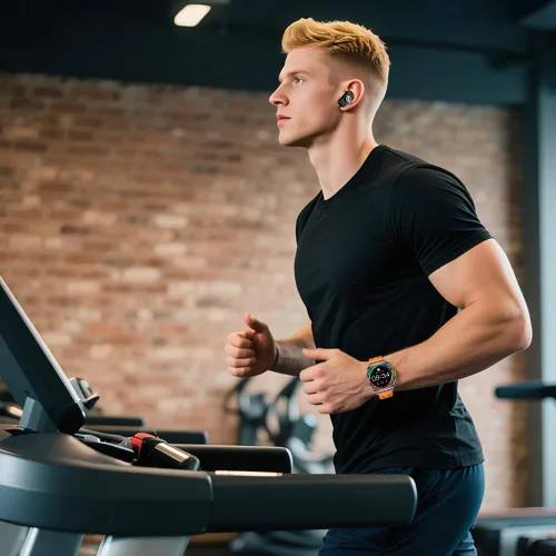 Miniatura 5 de Reloj inteligente con auriculares en el interior, contesta llamadas y escucha música, relojes de seguimiento de fitness, más de 100 modos deportivos