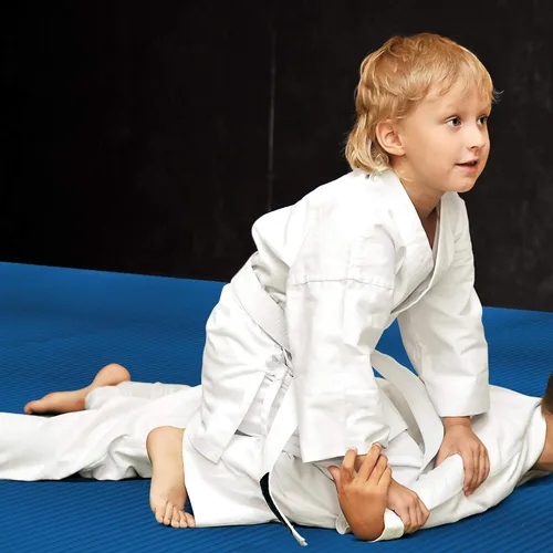 Miniatura 2 de We Sell Mats Tapete de ejercicio de espuma EVA de 1 pulgada de grosor, patrón de tatami, azulejos entrelazados para gimnasio en casa, artes