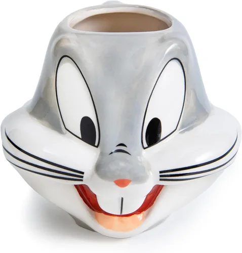 Miniatura 7 de Silver Buffalo Looney Tunes Taz Face - Taza de cerámica esculpida en 3D, 24 onzas