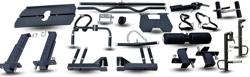 Miniatura 7 de MiM USA Hercules EX Commercial All-in-One Home Gym Machine, 2000 lb Capacity, 400 lb Weight Stack, Adjustable Bench, Leg Press, Jammer Arms, Leg