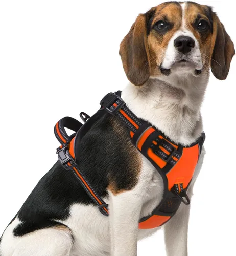 Miniatura 42 de PUPTECK Arnés para perro sin tirones para perros grandes, arnés para perro ajustable reflectante con mango de fácil control, arnés para mascotas