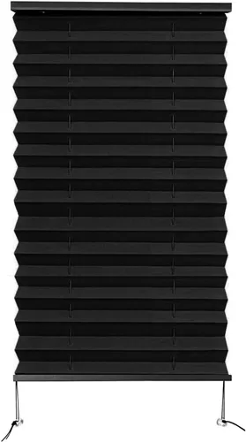 Miniatura 9 de Dulepax Persianas plisadas, 14 pulgadas de ancho x 24 pulgadas de largo, color negro, para caravana, remolques de viaje, ventana de autocaravana
