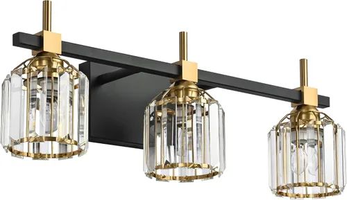 Miniatura 10 de SOLFART Cristal 1 luz de tocador de baño sobre espejo de pared de aplique 4.3 pulgadas 1T