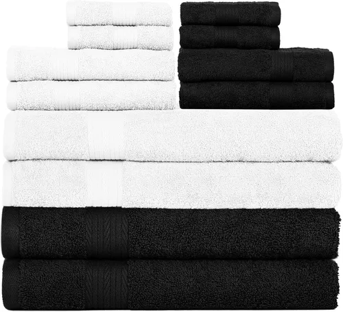 Miniatura 12 de Ample Decor Juego de 12 toallas de baño de 600 GSM, 100% algodón, 4 toallas de baño, 4 toallas de mano, 4 paños de lavado, absorbentes y suaves