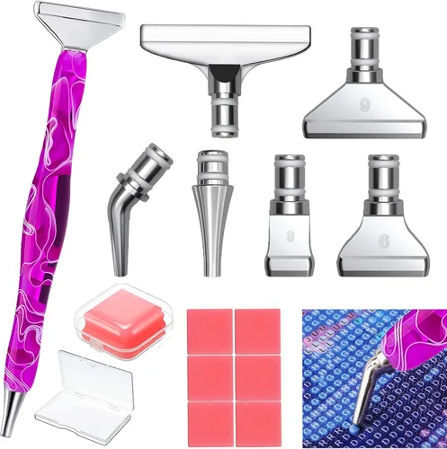 Miniatura 15 de Heyseri Bolígrafos de pintura de diamantes, bolígrafo de arte de diamante "Classic Wax Stylus", accesorios de herramientas de pintura de gemas