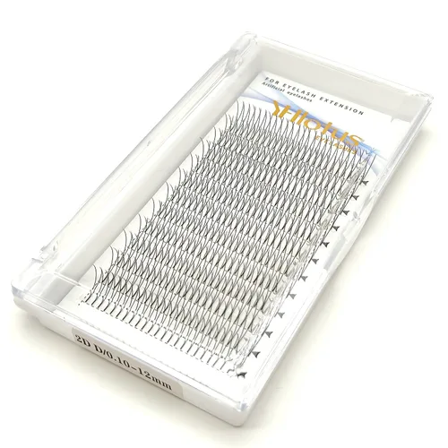 Miniatura 7 de Pro Made - Extensiones de pestañas 2D con volumen de 0.004 in de grosor, tallo corto ruso, natural, suave, 0.315-0.591 in, extensiones 2D
