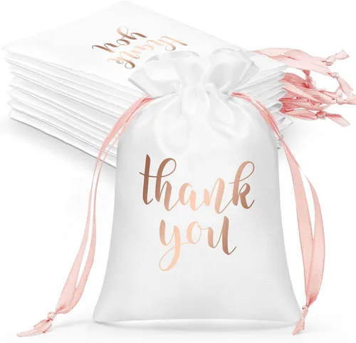 Sieral 50 bolsas de regalo de satén con cordón para joyas, bolsas para dulces para el día del padre, boda, baby shower, despedida de soltera, fiesta