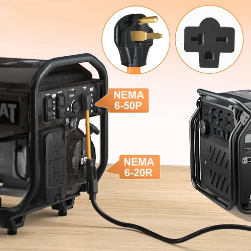 Miniatura 5 de Cable adaptador de soldador NEMA 6-50P a 6-20R de 1.5 pies, adaptador de carga de vehículo eléctrico, 20 amperios, 250V, cable SJTW 12AWG* 3C