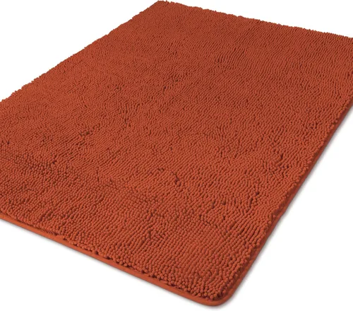 Miniatura 195 de Yeaban Alfombra de pasillo de baño de 24 x 72 pulgadas, antideslizante, alfombra de baño larga de felpilla gruesa, absorbente y lavable, alfombra