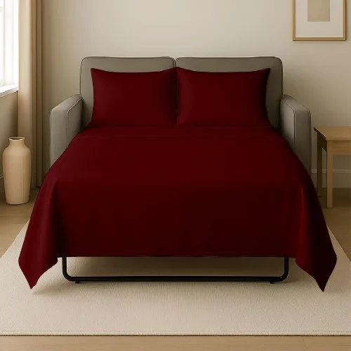Miniatura 15 de Cottingon Sábanas individuales de 4 piezas para sofá cama individual, sábanas de sofá 100% microfibra cepillada, se adapta fácilmente a colchones