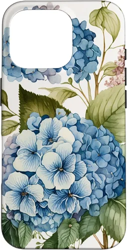 Miniatura 20 de Watercolour Vintage Blue Hydrangea with Flower Flower Case for iPhone 17
