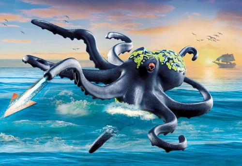 Miniatura 7 de Playmobil Piratas: Batalla con el pulpo gigante