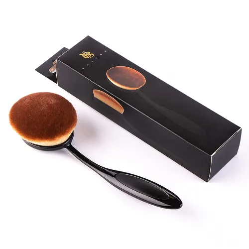 Miniatura 7 de Yoseng Brocha ovalada para base de dientes, cepillo de dientes grande, aplicación rápida e impecable, crema líquida en polvo, base de protector