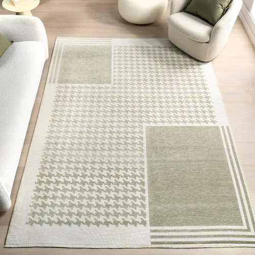 Miniatura 29 de Nuloom Versa Kirby - Alfombra de área color crema, 4 x 6 pies, azulejos, suave y acogedora, con alto tráfico, resistente a las manchas, fácil