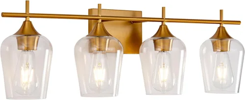 Miniatura 4 de Aplique de pared de latón de 2 luces, apliques de pared dorados de 12 pulgadas con pantalla de malla de rejilla, lámpara de pared de latón mate