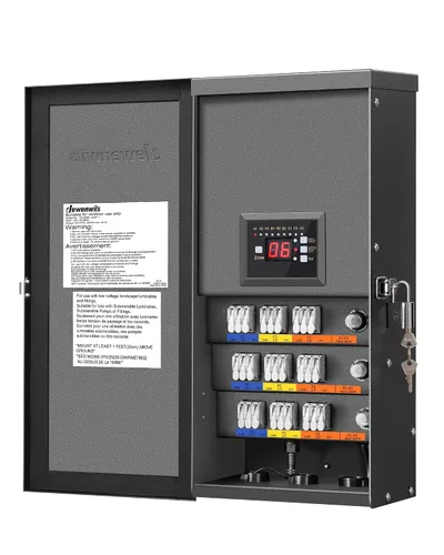 Miniatura 8 de DEWENWILS Transformador de bajo voltaje de 300 W con 3 salidas de control independientes, transformador de paisaje con temporizador y sensor