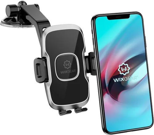 Miniatura 4 de Soporte universal curvado con ventosa para tablero de instrumentos para automóvil, rotación de 360 grados, compatible con iPhone 13 Pro Max, 12 Pro