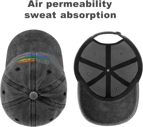 Miniatura 2 de Gorra de béisbol LGBT Pride Rainbow Denim Sombreros Love is Love Vintage Gorra de béisbol ajustable LGBT para hombres y mujeres