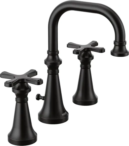 Miniatura 18 de Moen TS44102BG Colinet - Grifo de baño tradicional de arco alto con dos manijas, con asas de palanca, requiere válvula, oro cepillado