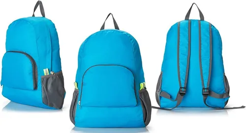 Miniatura 13 de Mochila plegable ultraligera, resistente al agua, duradera, para campamento, viajes, senderismo, mochila para hombres y mujeres (negro)