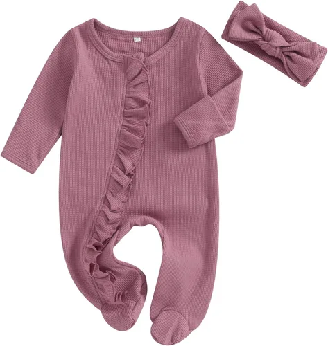 Twopumpkin Trajes para recién nacidos, mameluco de punto, mameluco para recién nacido, traje para recién nacido, ropa neutra de género