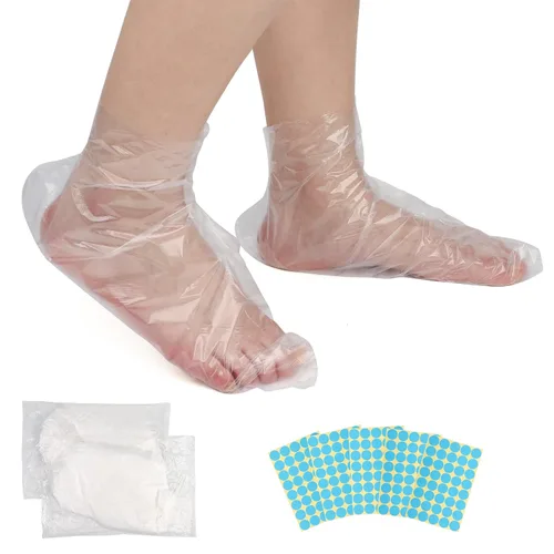 Miniatura 11 de Segbeauty Bolsas de cera de parafina para manos y pies, 200 forros de cera de parafina de plástico, calcetines y guantes de repuesto de cera de baño