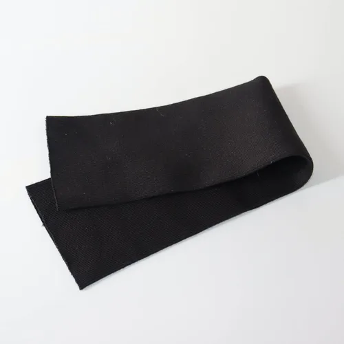 Miniatura 2 de TinaKim Tela de punto acanalado, puños acanalados para coser chaquetas, pantalones, suéteres (negro tubular, 16 x 3.5 pulgadas)