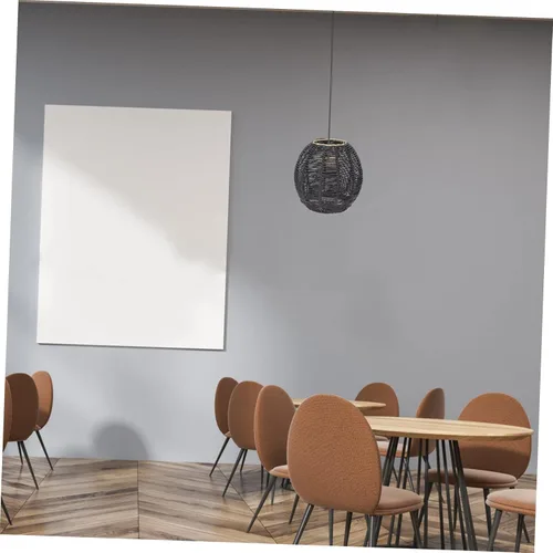 Miniatura 8 de Lámpara de cuerda tejida hecha a mano, cubierta de araña retro para comedor, estilo moderno, linterna de techo, cuerda de papel, decoración de luz