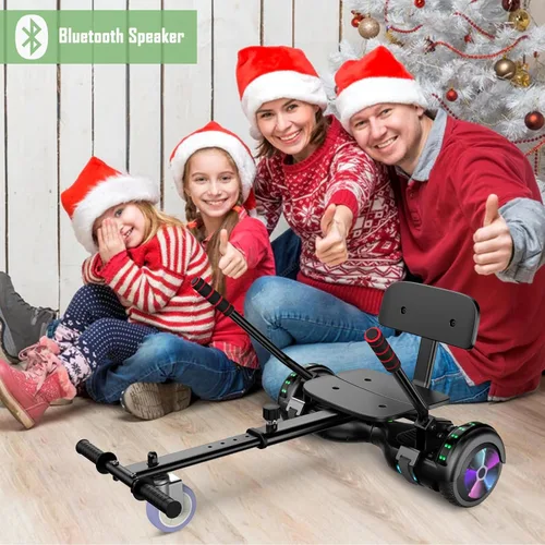 Miniatura 6 de Accesorio de Asiento para Patinete, Patinete con Go Kart para Niños, Niños, Niñas, Adultos, con Luces LED Coloridas, Bluetooth A-6.5 Negro con Negro