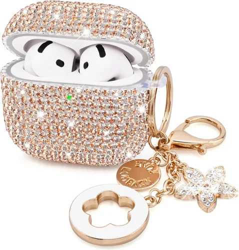 Miniatura 25 de VISOOM Bling Airpods Pro 2ª Generación Funda - Funda para AirPods Pro 2 con Cordón para Mujeres 2024 Crystal iPod Pro 2 Funda de Carga Inalámbrica