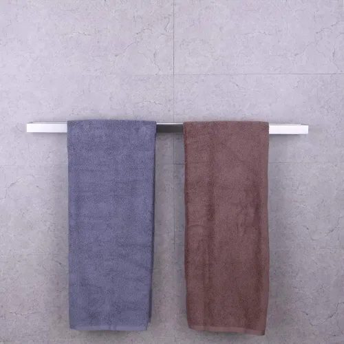 Miniatura 8 de GERZWY Toallero de baño de 36 pulgadas Barra de toalla de baño de acero inoxidable Estilo moderno Montaje en pared Acabado cepillado HG17703-LS