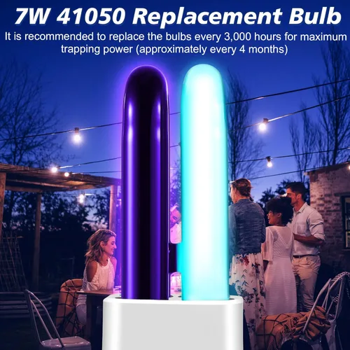 Miniatura 5 de Qualirey Paquete de 2 bombillas de repuesto 41050 de 7 W, bombillas mejoradas de 2 colores compatibles con Dynatrap DT1050 DT1100 DT1250, bombilla