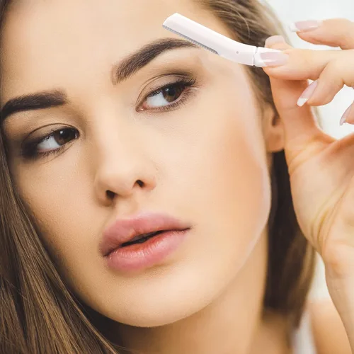 Miniatura 4 de ANCIRS Paquete de 30 maquinillas de afeitar de cejas para maquillaje de mujer, herramienta facial en forma de T para cejas de ojos, kit de recorte
