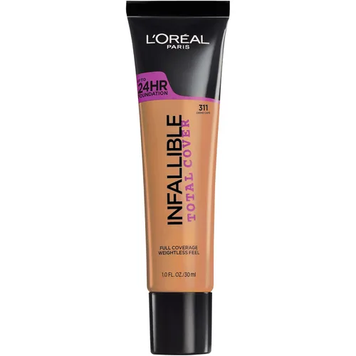 Miniatura 16 de L'Oreal Paris cosméticos base infalible de cubierta total, Tan clásiico Bronceado clásico 310