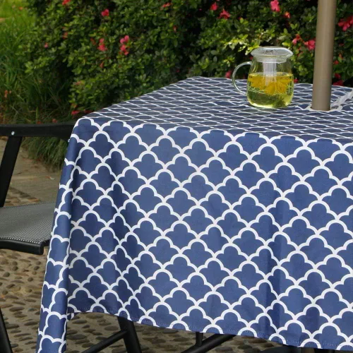 Miniatura 27 de Melaluxe - Mantel impermeable resistente a las manchas para exteriores con agujero para sombrillas y cremallera