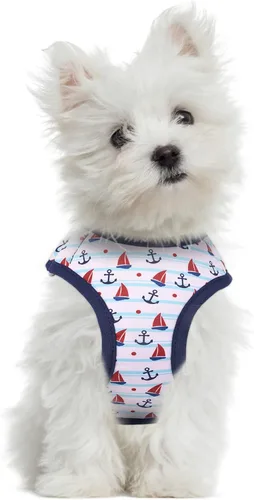 Miniatura 21 de Mile High Life Arnés para perro, chaleco floral de malla de aire para perros y gatos pequeños de 20 libras, fácil de poner, cierre fácil ajustable