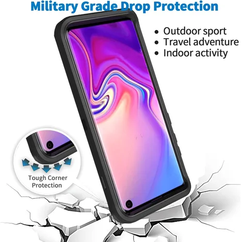 Miniatura 6 de Funda para Samsung Galaxy S10E, Bisbkrar Phone Case [grado militar] 3 en 1 resistente a prueba de golpes, resistente cubierta de parachoques