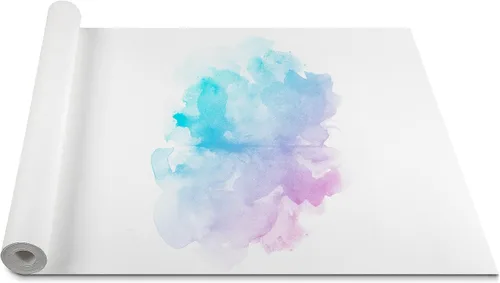 Feifeiya Rollo de papel de acuarela de 35 x 360 pulgadas, 140 libras/300 GSM, prensa en frío, textura de papel de algodón, rollo de pintura en