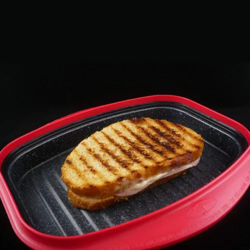 Miniatura 7 de Microheath - Parrilla sartén para cocinar en microondas - color rojo.