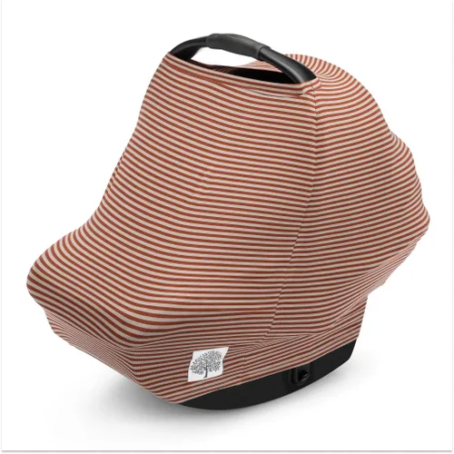 Miniatura 24 de Parker Baby - Funda de asiento de automóvil 4 en 1 para niños, toldo elástico para asiento de automóvil, funda de lactancia, funda para carrito