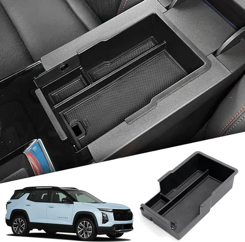 Miniatura 13 de SMABEE Bandeja organizadora de consola central inferior para Chevrolet Chevy Equinox 2025 2026, accesorios debajo de la consola central, organizador