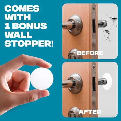 Miniatura 4 de STRONGEST HOME Topes de puerta ajustables XL con resorte, cuña resistente de 3 pulgadas para entradas gruesas y de gran tamaño, agarre de goma Negro