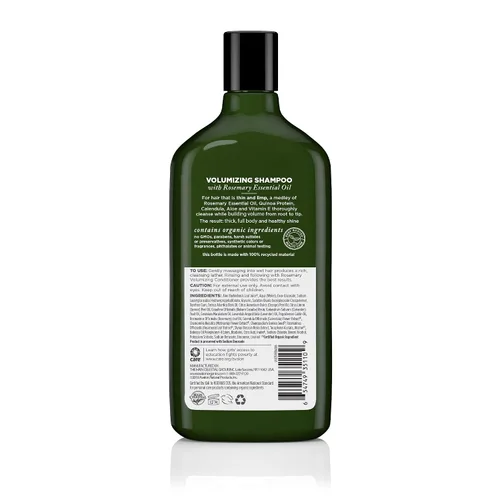 Miniatura 2 de Avalon Organics Champú, romero voluminizador, 11 onzas líquidas (paquete de 2)