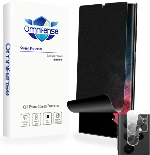 Miniatura 8 de Protector de pantalla de privacidad para Galaxy S22, película suave, paquete de 2 y protector de lente de cámara de vidrio templado, 1 paquete