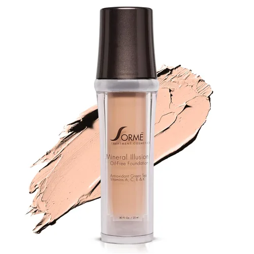Miniatura 8 de SORMÉ Mineral Illusion Base líquida sin fragancia y aceite con protector solar no químico, fórmula mineral, hidratante con manteca de karité, Beige