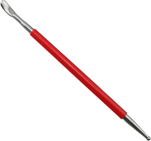 Miniatura 5 de LQ Industrial Herramienta para frotar prensa de cuero, 1 juego (3 piezas) de acero inoxidable de punta de cuero para modelado de lápiz capacitivo